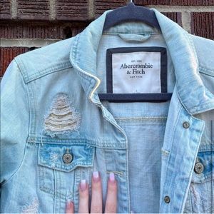 A&F Distressed Jean Jacket